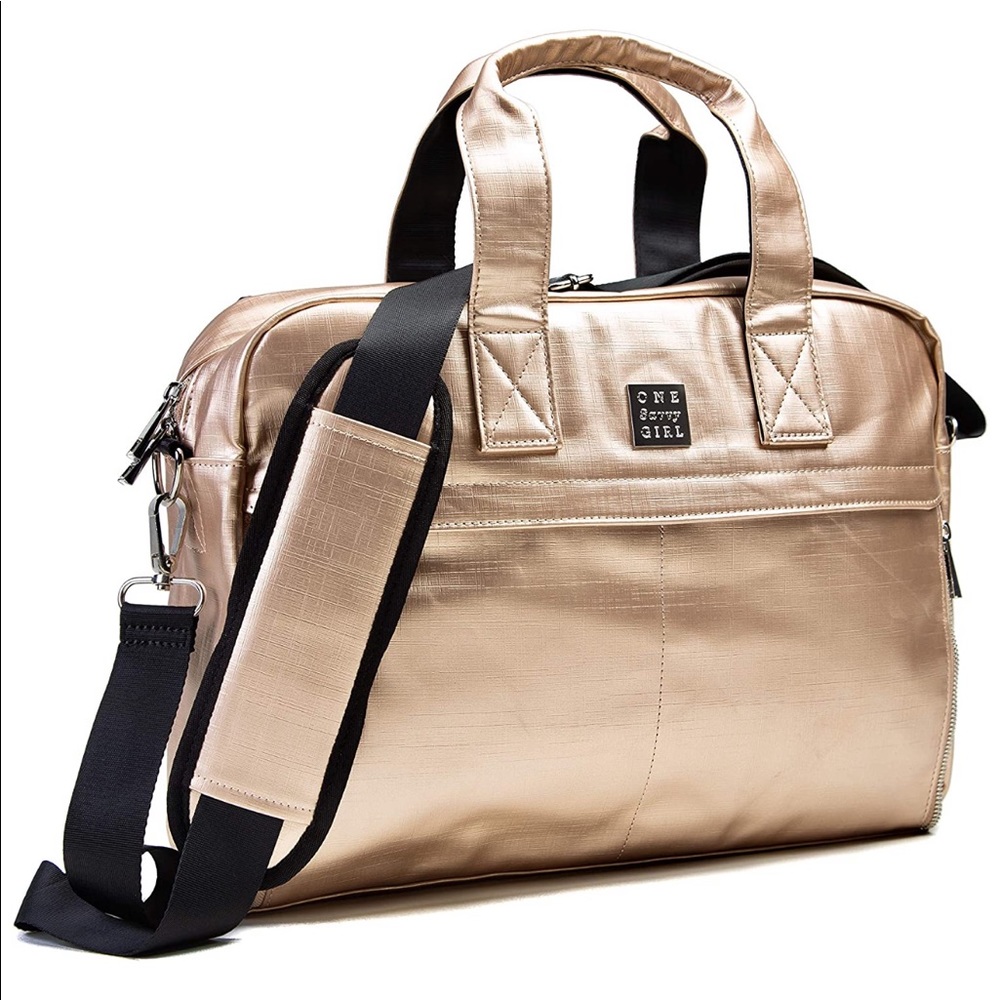 Gold laptop bag - brand new!